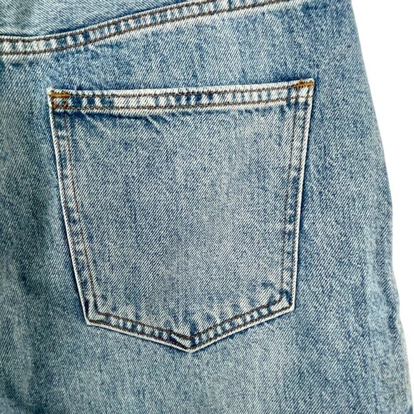 Aritzia Denim Forum The Farrah High Rise Wide Leg Blue Button Fly Jean 28L / 29 - Picture 13 of 16